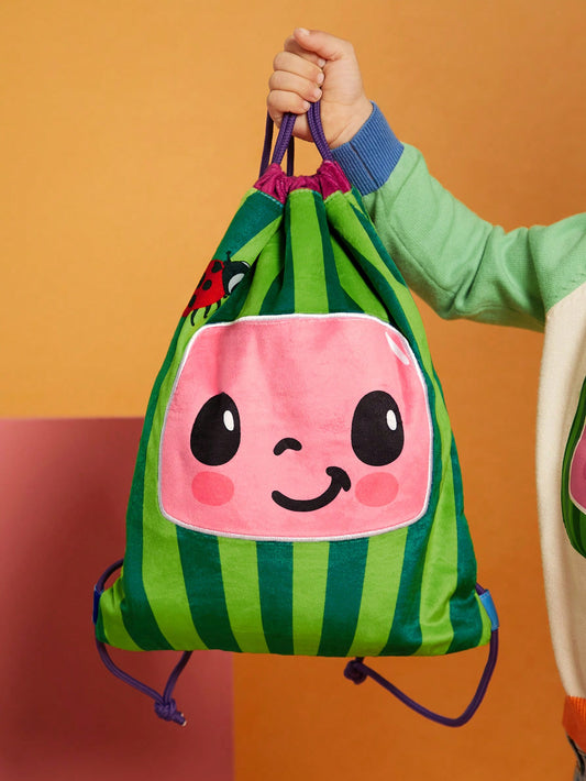 CoComelon X  Cartoon Watermelon Design Drawstring Backpack