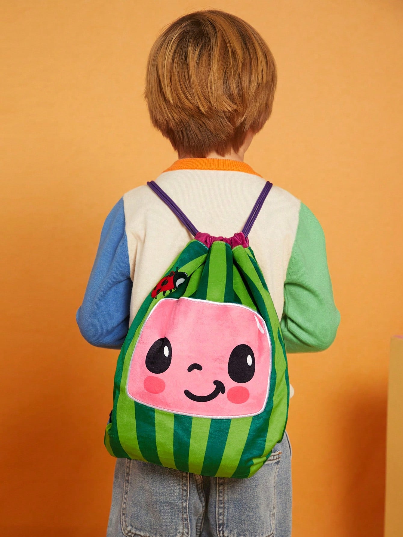 CoComelon X  Cartoon Watermelon Design Drawstring Backpack