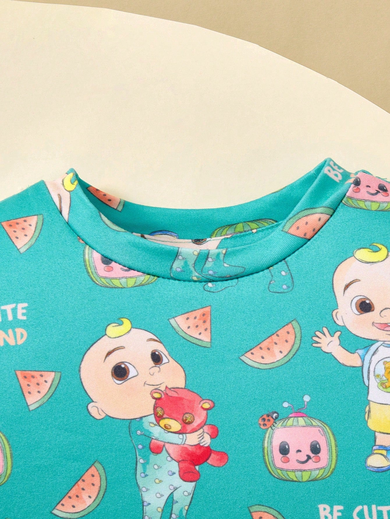 CoComelon X  2pcs Baby Boy Cartoon Print Knitted Round Neck Jumpsuit , Autumn/Winter