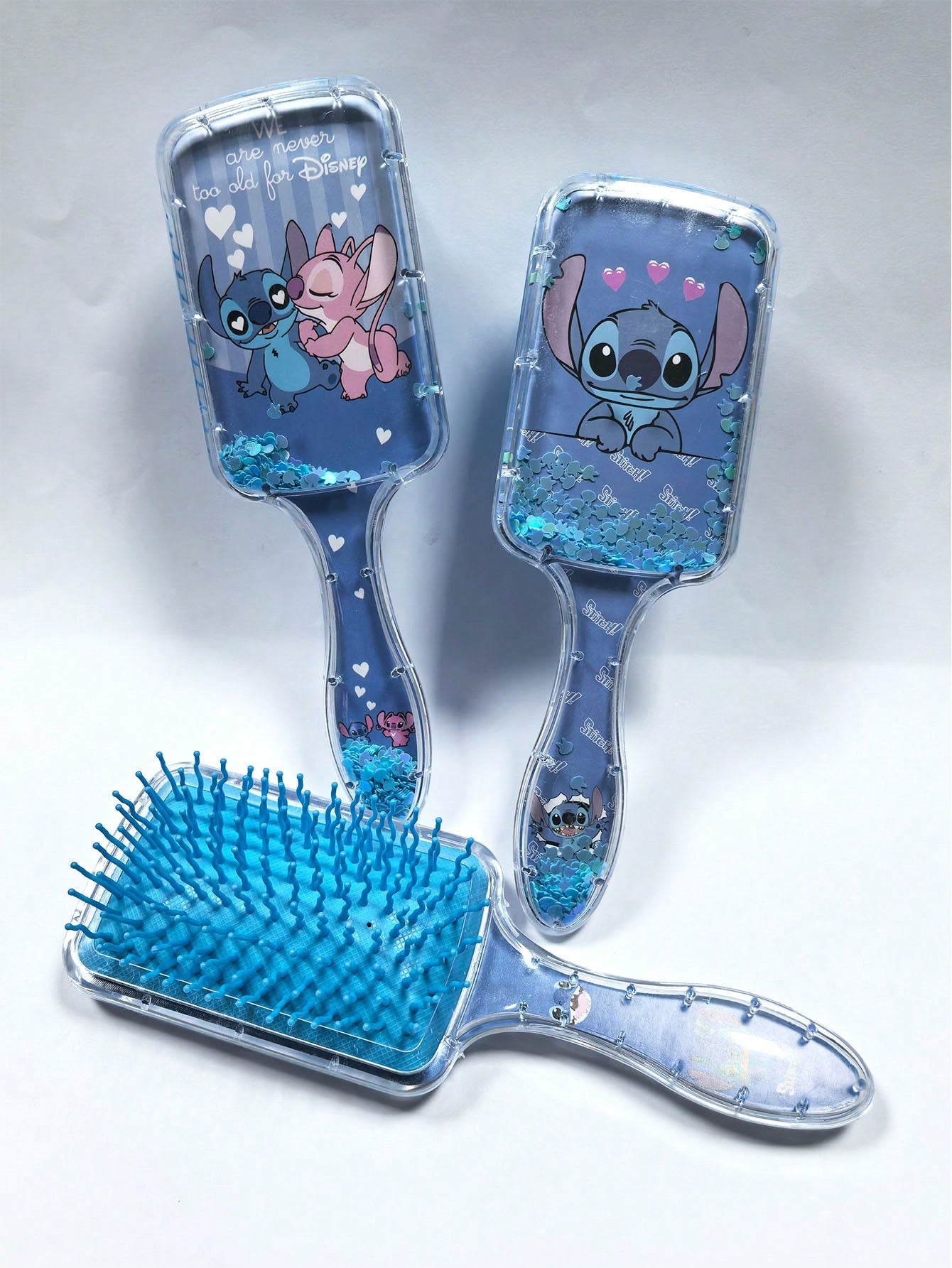 Disney Disney 1Pc Fashion Cute Stitch Cartoon Hair Brush Comb Painless Brush With Soft Bristles For Easy Styling And Detangling - Suitable For Women - Say Goodbye To Tangles And Hello To Happier Hair