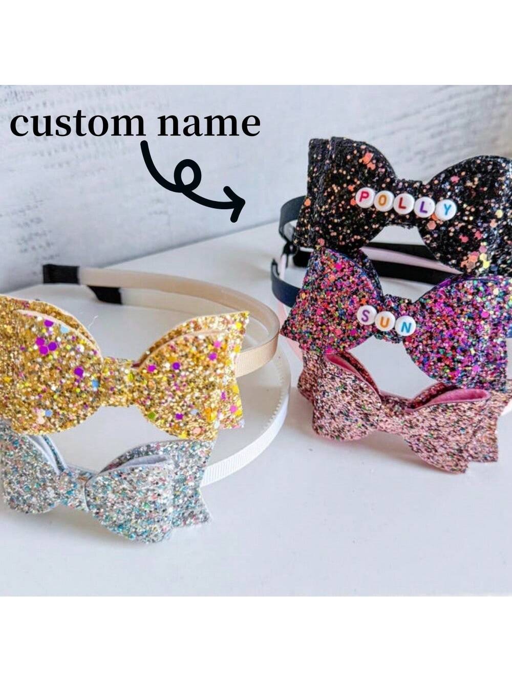 Personalized Headbands Custom Headband Cute Headband Sparkly Headbands Rainbow Headband Girls Headband Toddler Headbands Unique Headbands