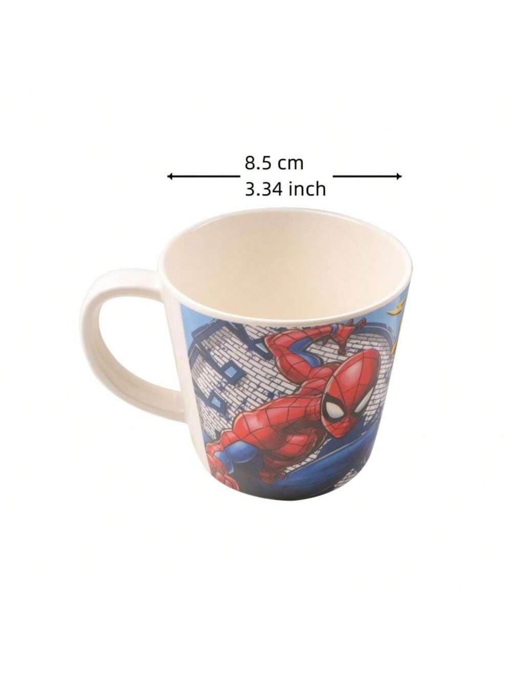 Marvel 1pc Officially Licensed Marvels Avengers Superhero Spidermans IronMans Melamine Mug - 340ml/11.49oz, Durable Multi-Use Cup, Ideal For Coffee, Milk, Home & Outdoor Use, Perfect Christmas & Birthday Gift Without Batteries Or Feathers, Electricity-Fr