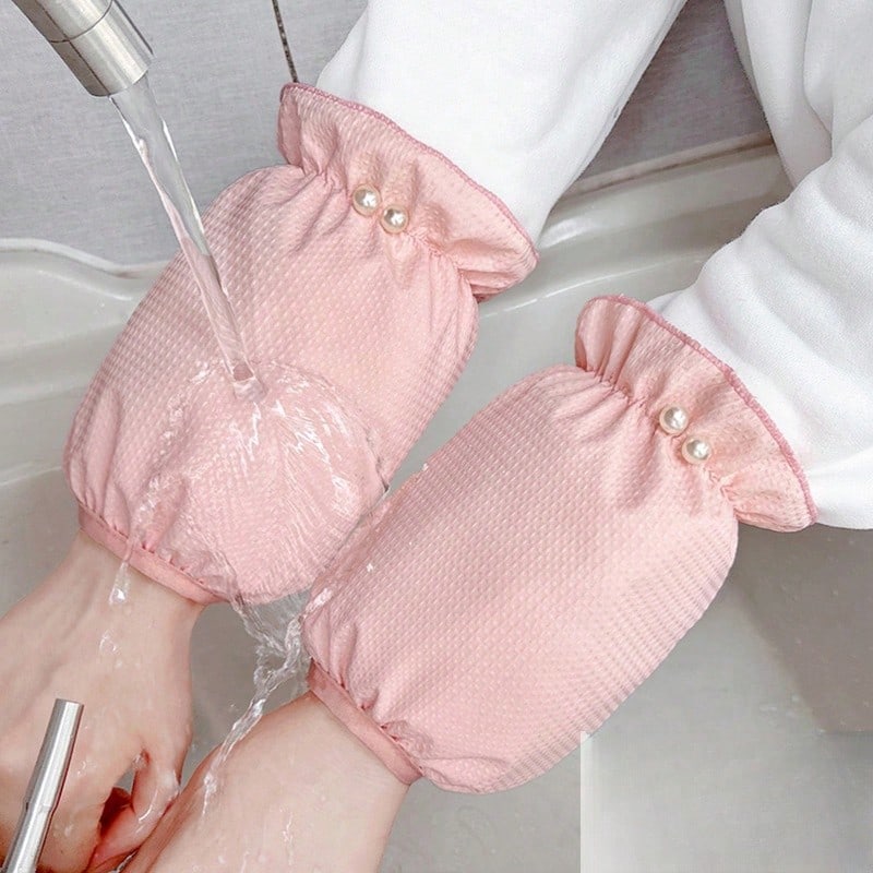 Korean Version Autumn And Winter Cute Short Waterproof Sleeves, Kitchen Work Anti Fouling And Oil Proof Sleeves, Adult Student Work Sleeves