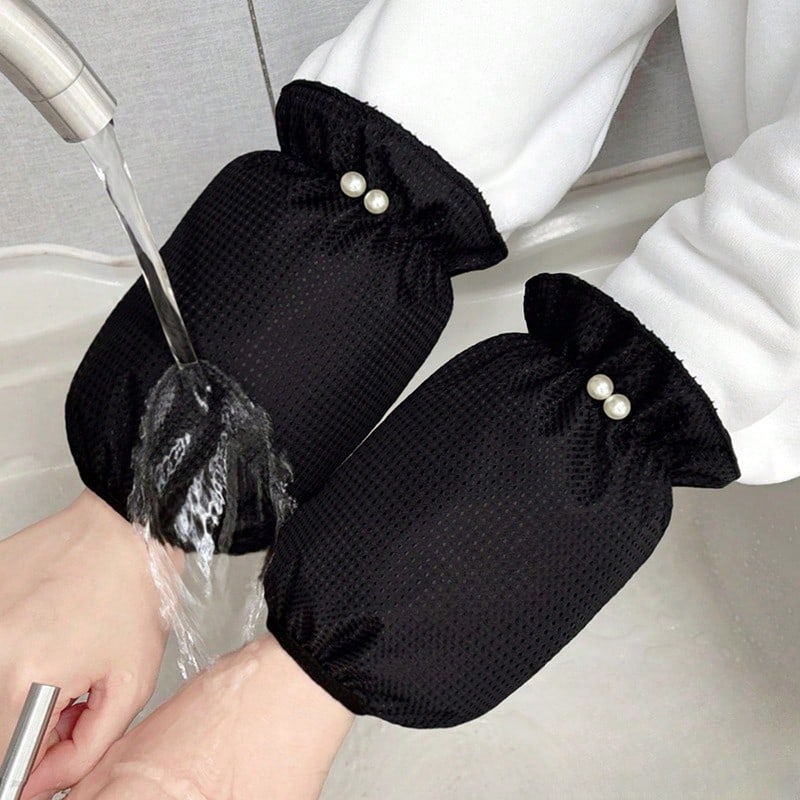 Korean Version Autumn And Winter Cute Short Waterproof Sleeves, Kitchen Work Anti Fouling And Oil Proof Sleeves, Adult Student Work Sleeves