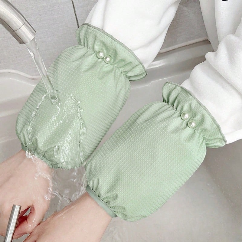 Korean Version Autumn And Winter Cute Short Waterproof Sleeves, Kitchen Work Anti Fouling And Oil Proof Sleeves, Adult Student Work Sleeves