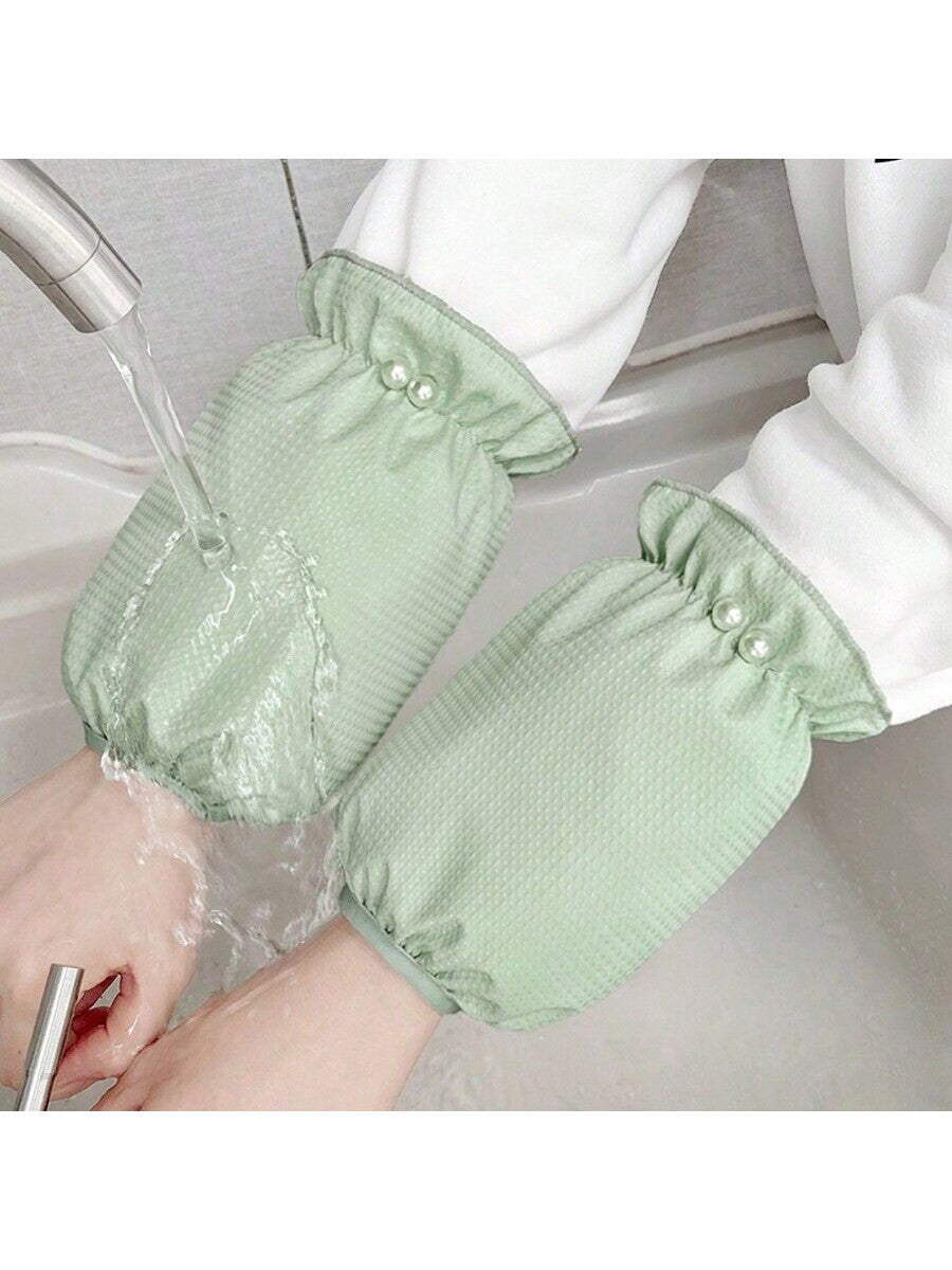 Korean Version Autumn And Winter Cute Short Waterproof Sleeves, Kitchen Work Anti Fouling And Oil Proof Sleeves, Adult Student Work Sleeves