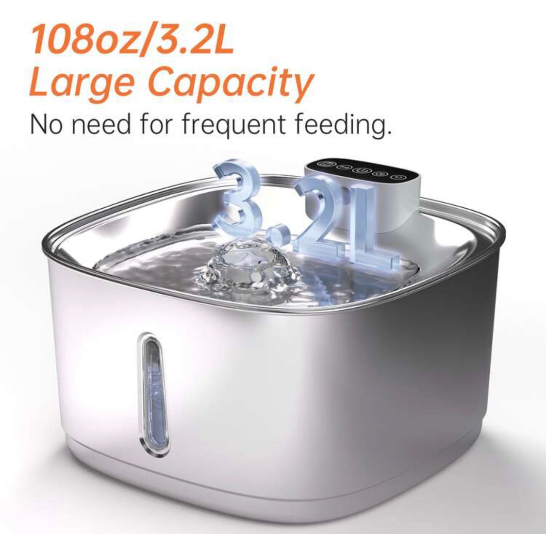 Cat Water Fountain Automatic - Stainless Steel - SAFICCO