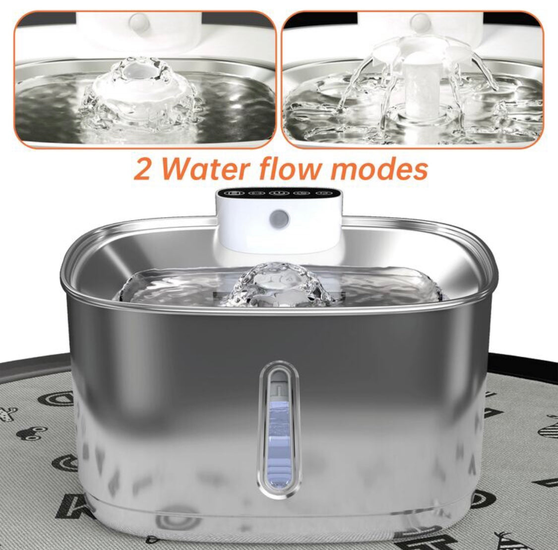 Cat Water Fountain Automatic - Stainless Steel - SAFICCO