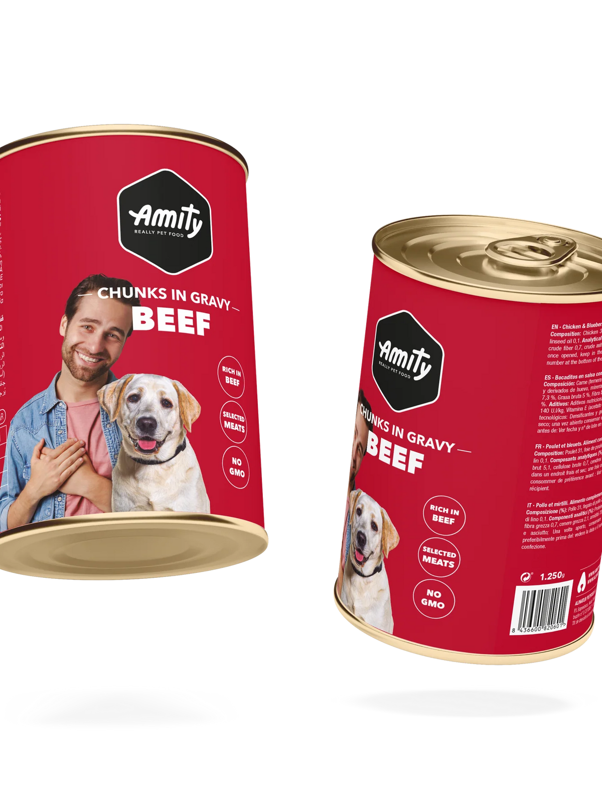 AMITY DOG BEEF CHUNKS IN GRAVY-1250g