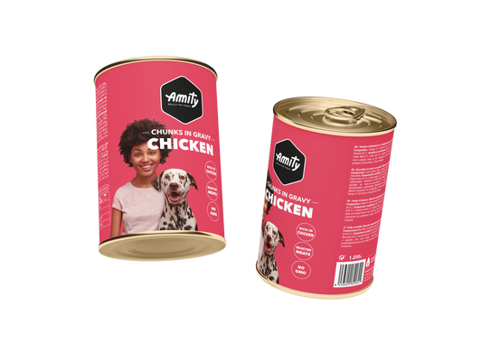 AMITY DOG CHICKEN CHUNKS IN GRAVY- 1250g - SAFICCO