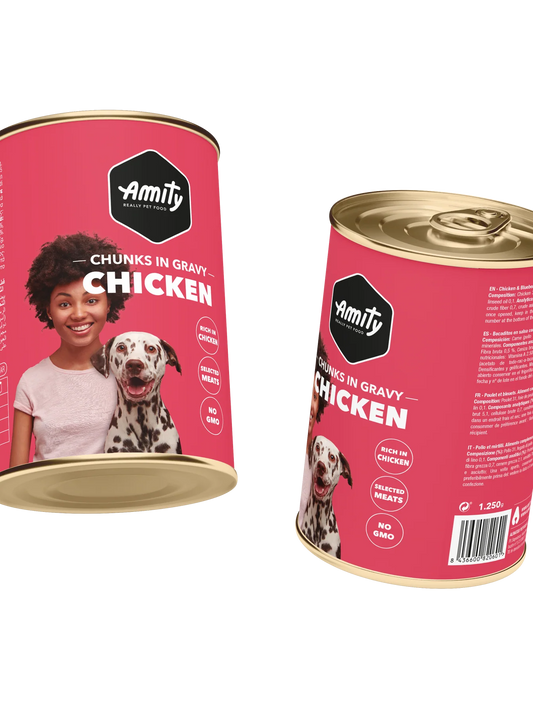 AMITY DOG CHICKEN CHUNKS IN GRAVY- 1250g