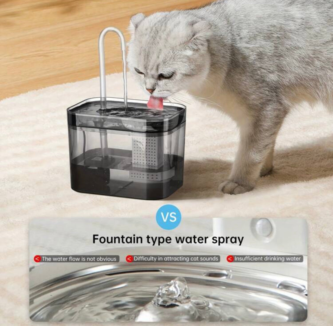 1.5L Cat Water Fountain - SAFICCO
