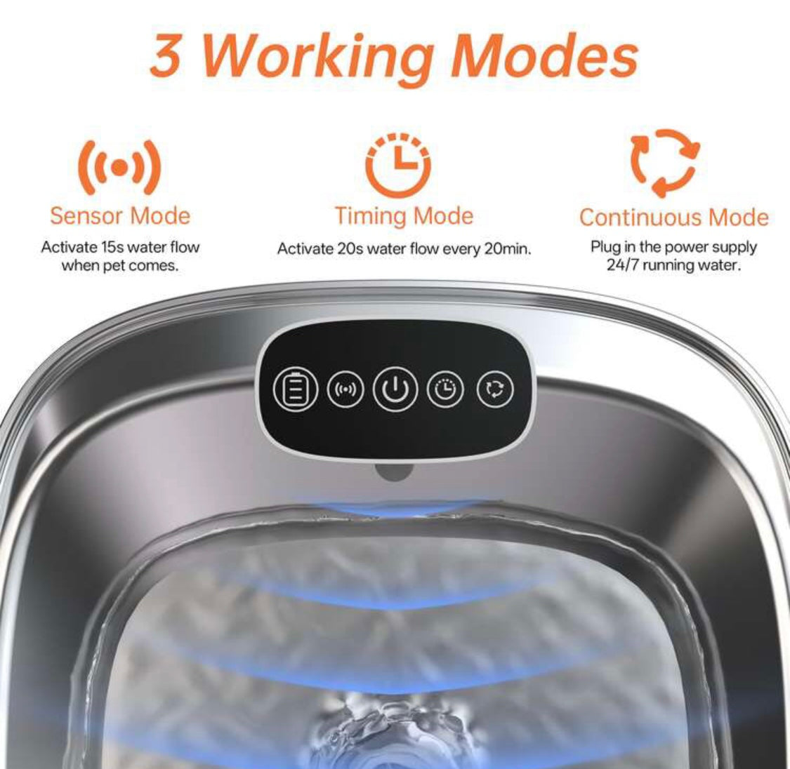 Cat Water Fountain Automatic - Stainless Steel - SAFICCO