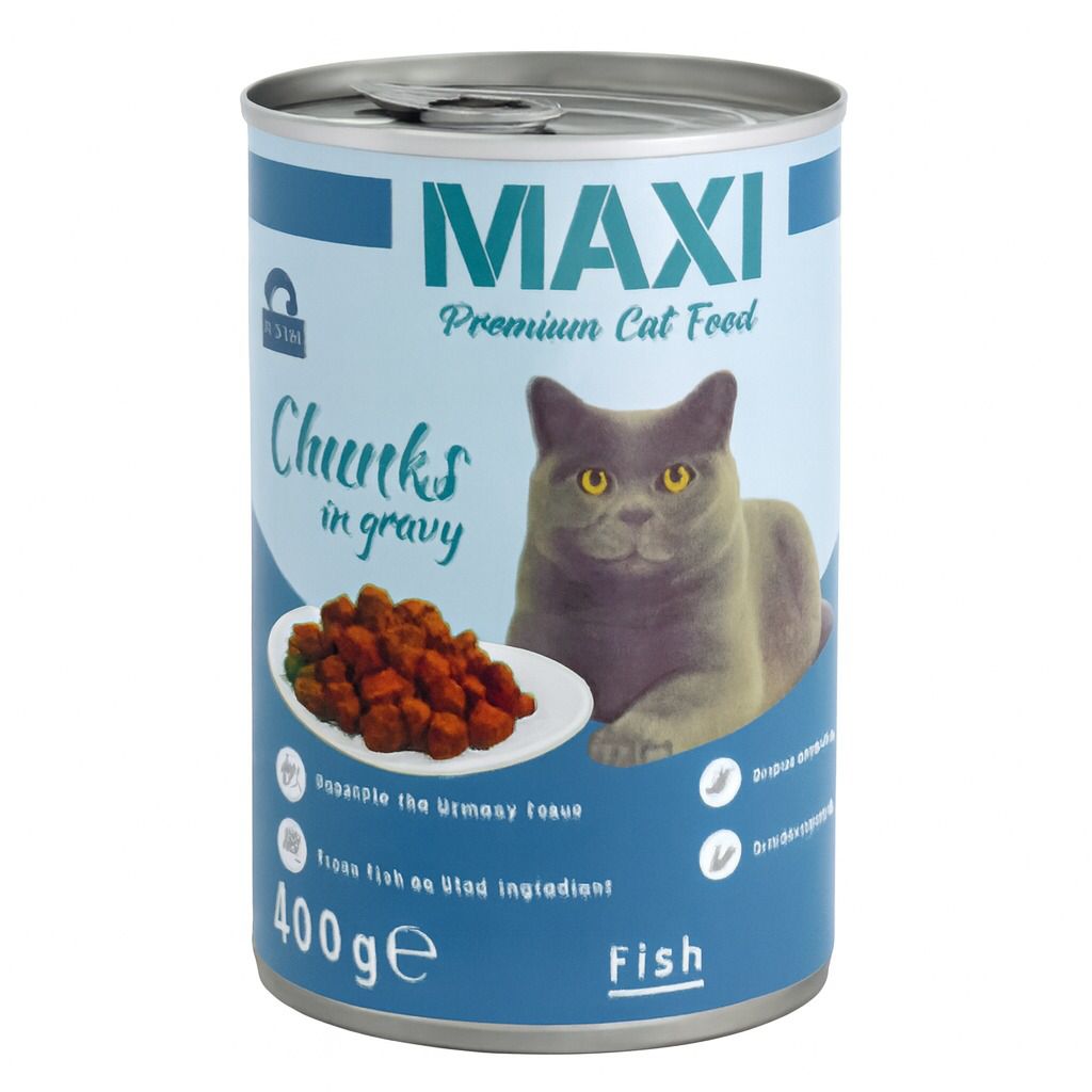 MAXI Premium Cat Feed – Chunks in Gravy, Salmon - SAFICCO