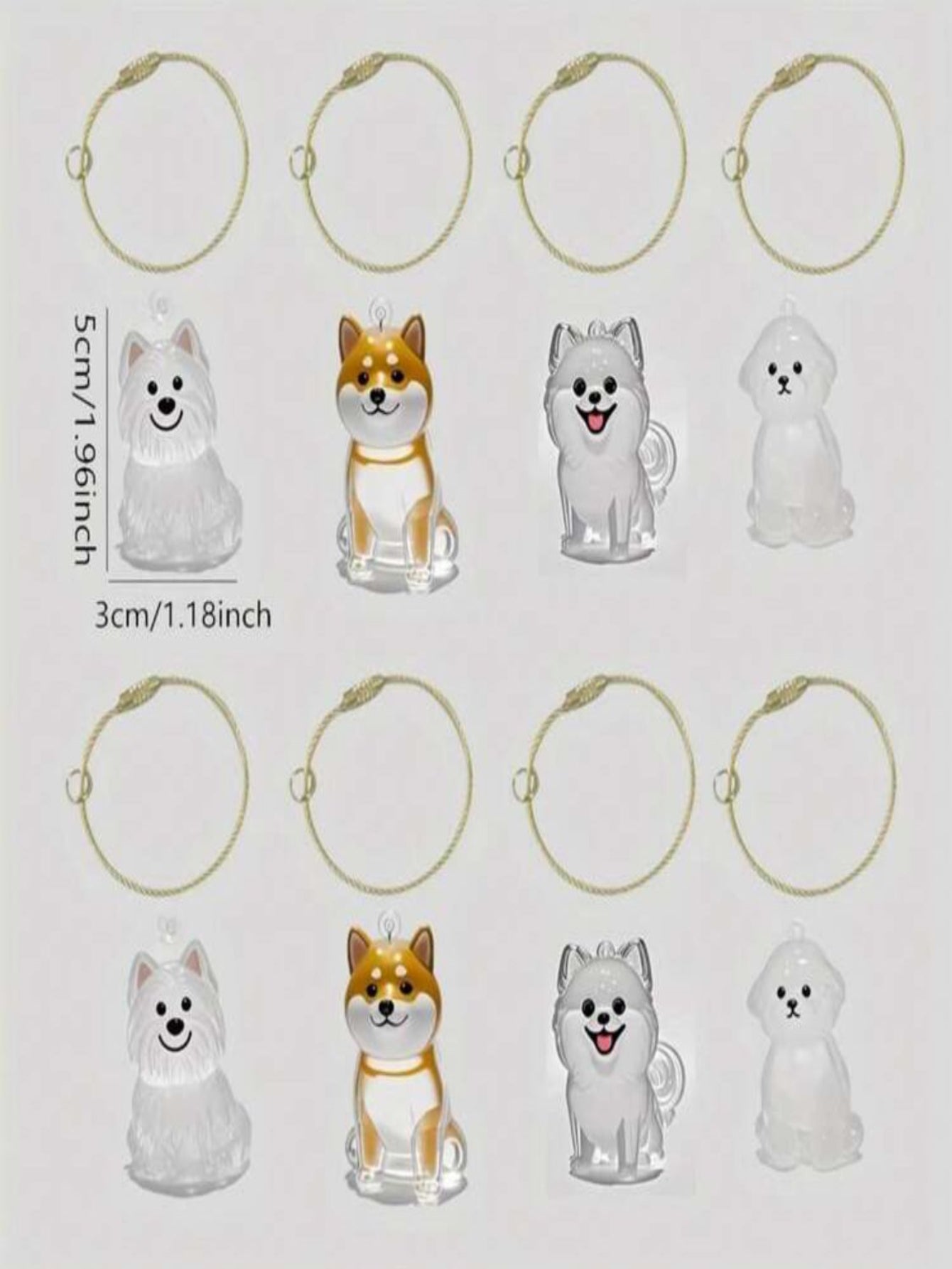 Pet breed design pet hair storage keychain - SAFICCO