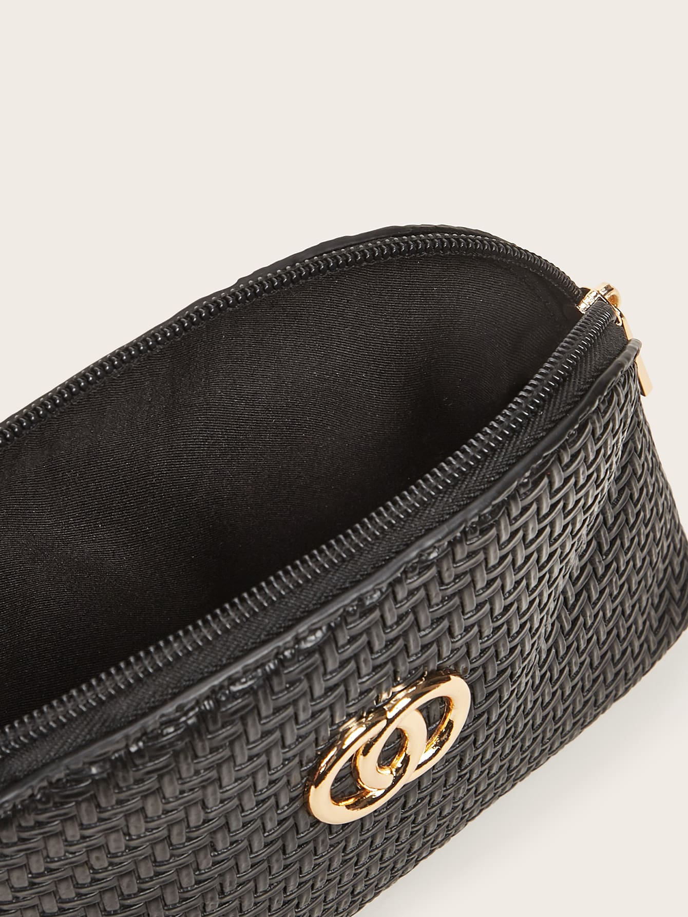 Metal Decor Braided Fanny Pack