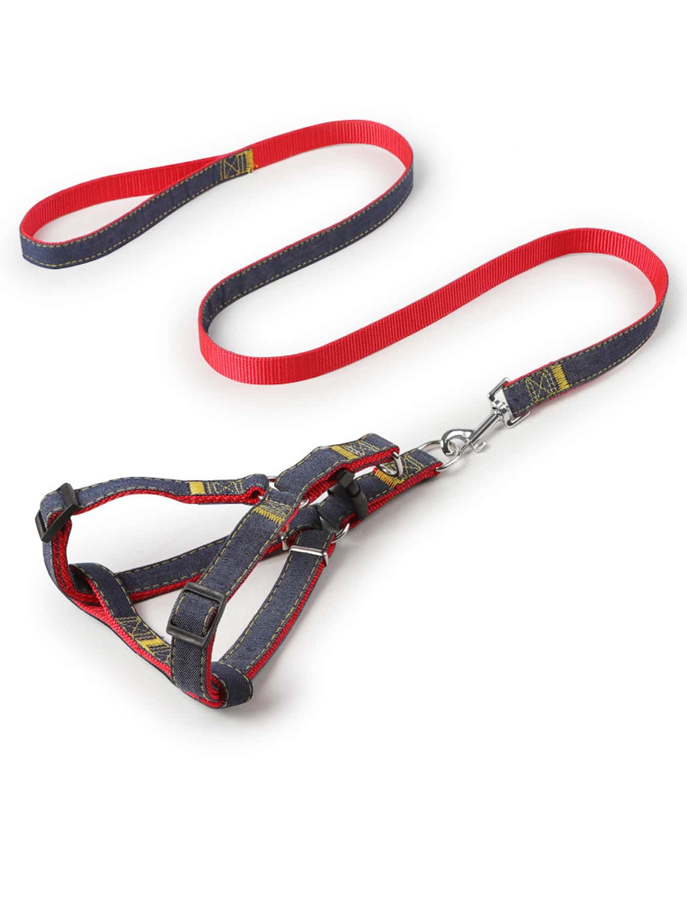 1pc Dog Solid Harness With 1pc Leash