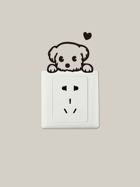 Dog Print Light Switch Sticker