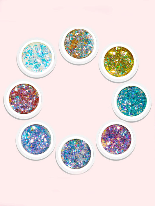 8boxes Glitter Nail Art Decoration