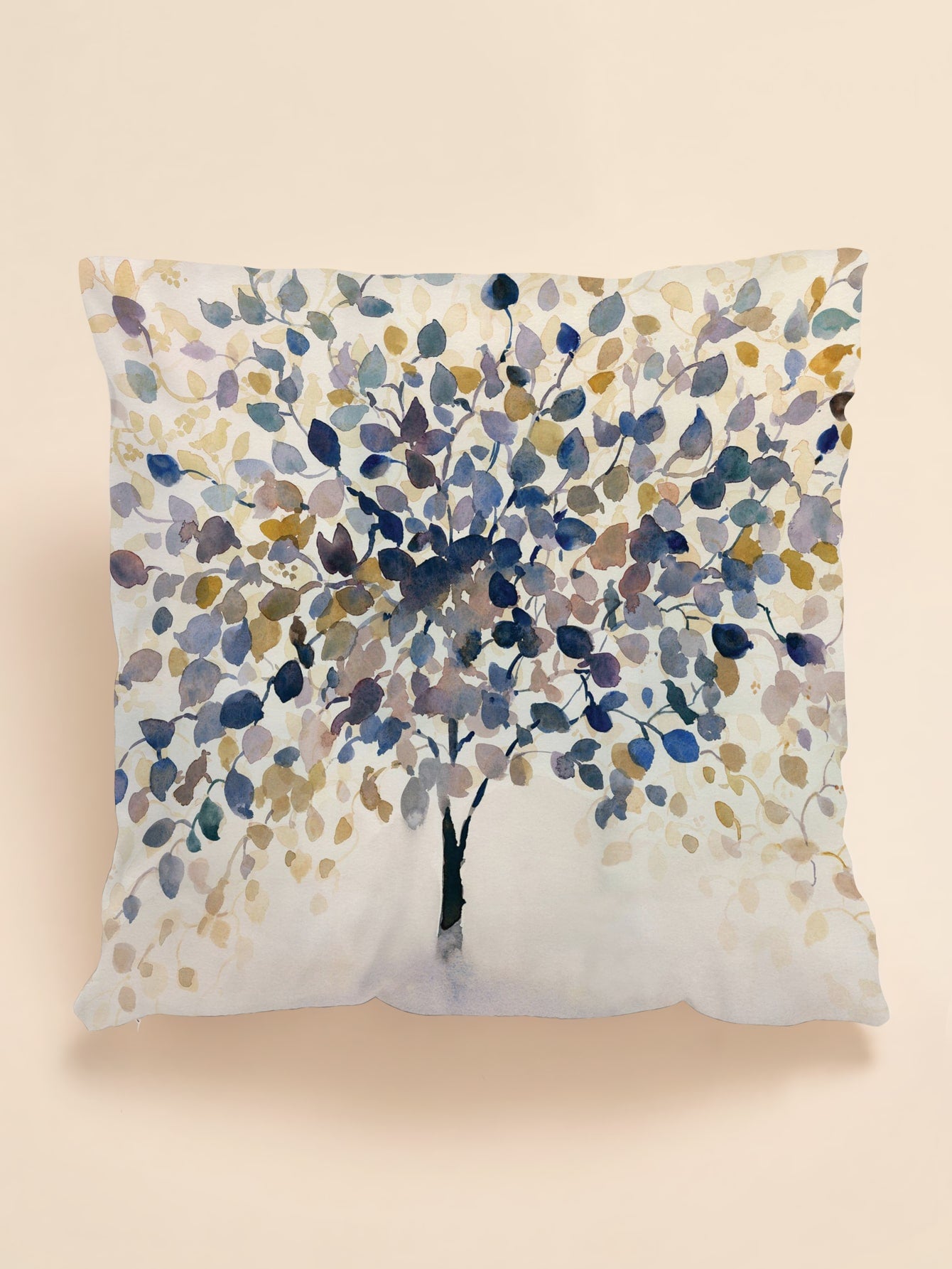 Tree Print Cushion Cover Without Filler