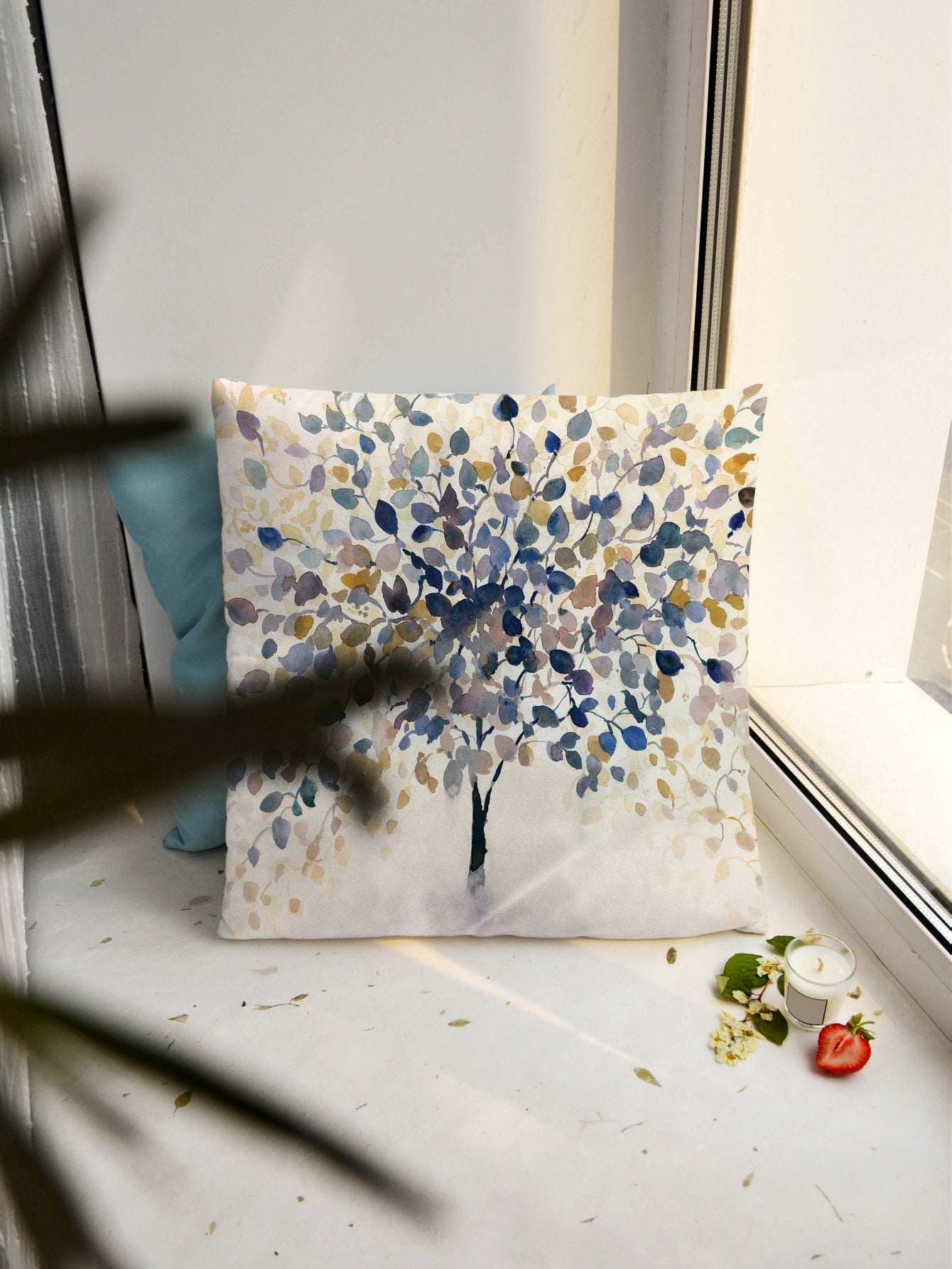 Tree Print Cushion Cover Without Filler