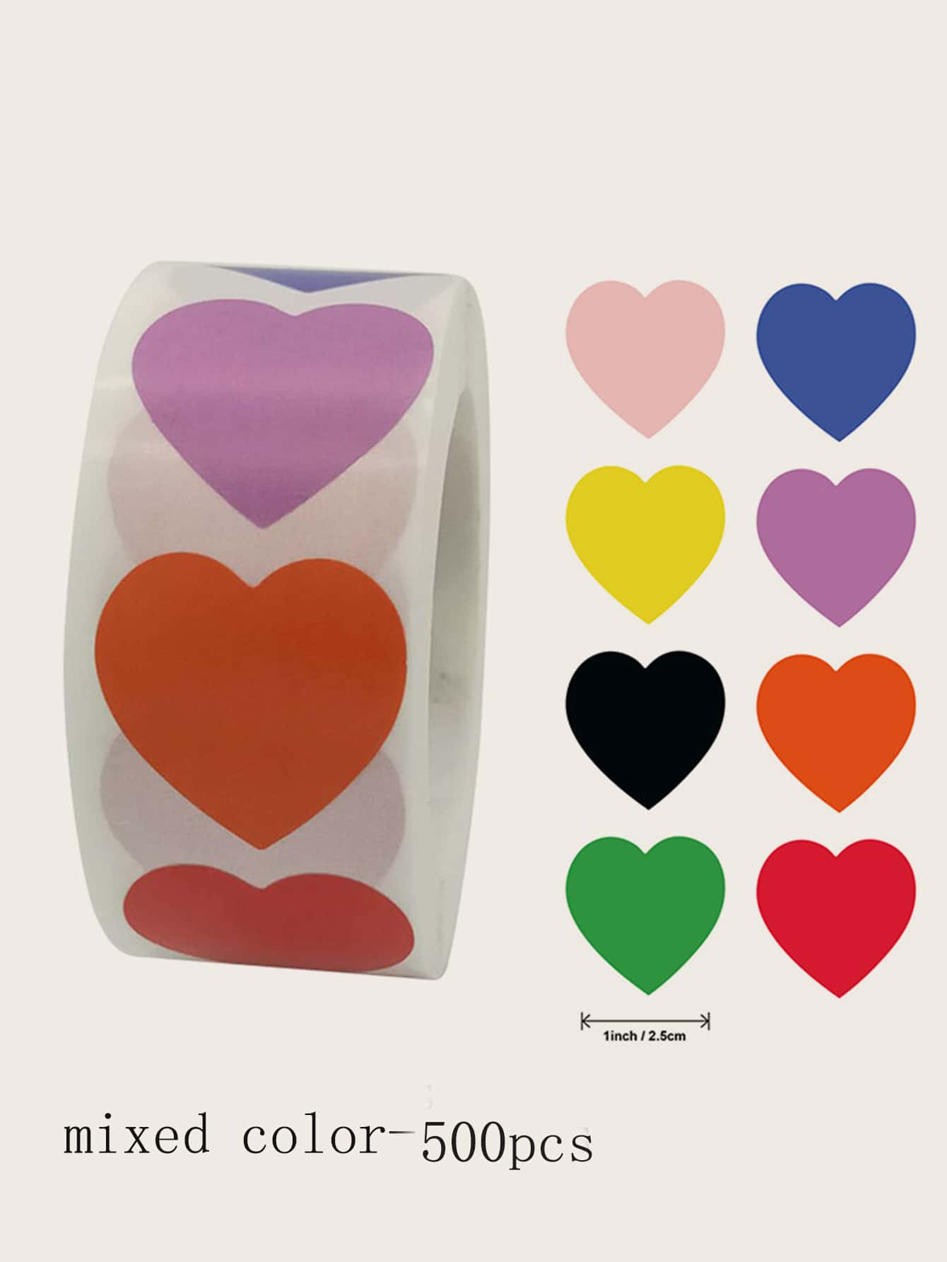 500pcs Heart Pattern Gift Sticker