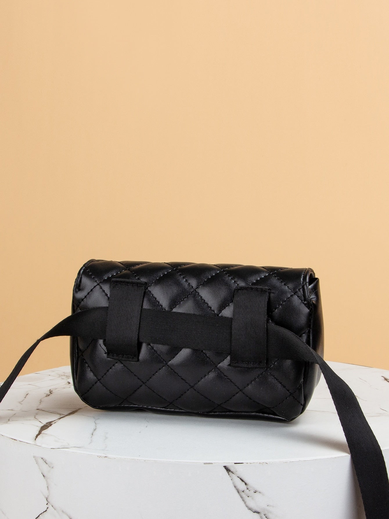Quilted Twist Lock Flap Fanny Pack