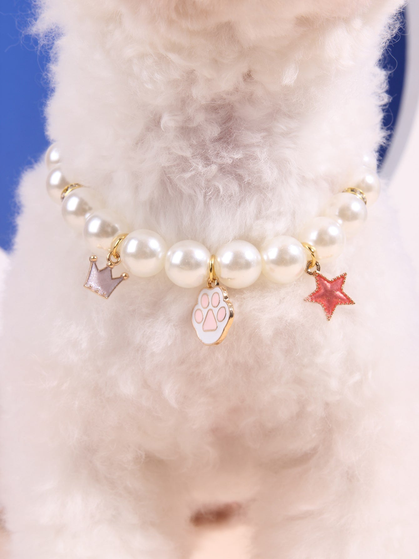 Paw Pendant Pet Beaded Pearl Necklace