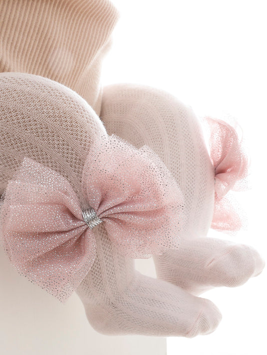 Baby Bow Knot Decor Tights