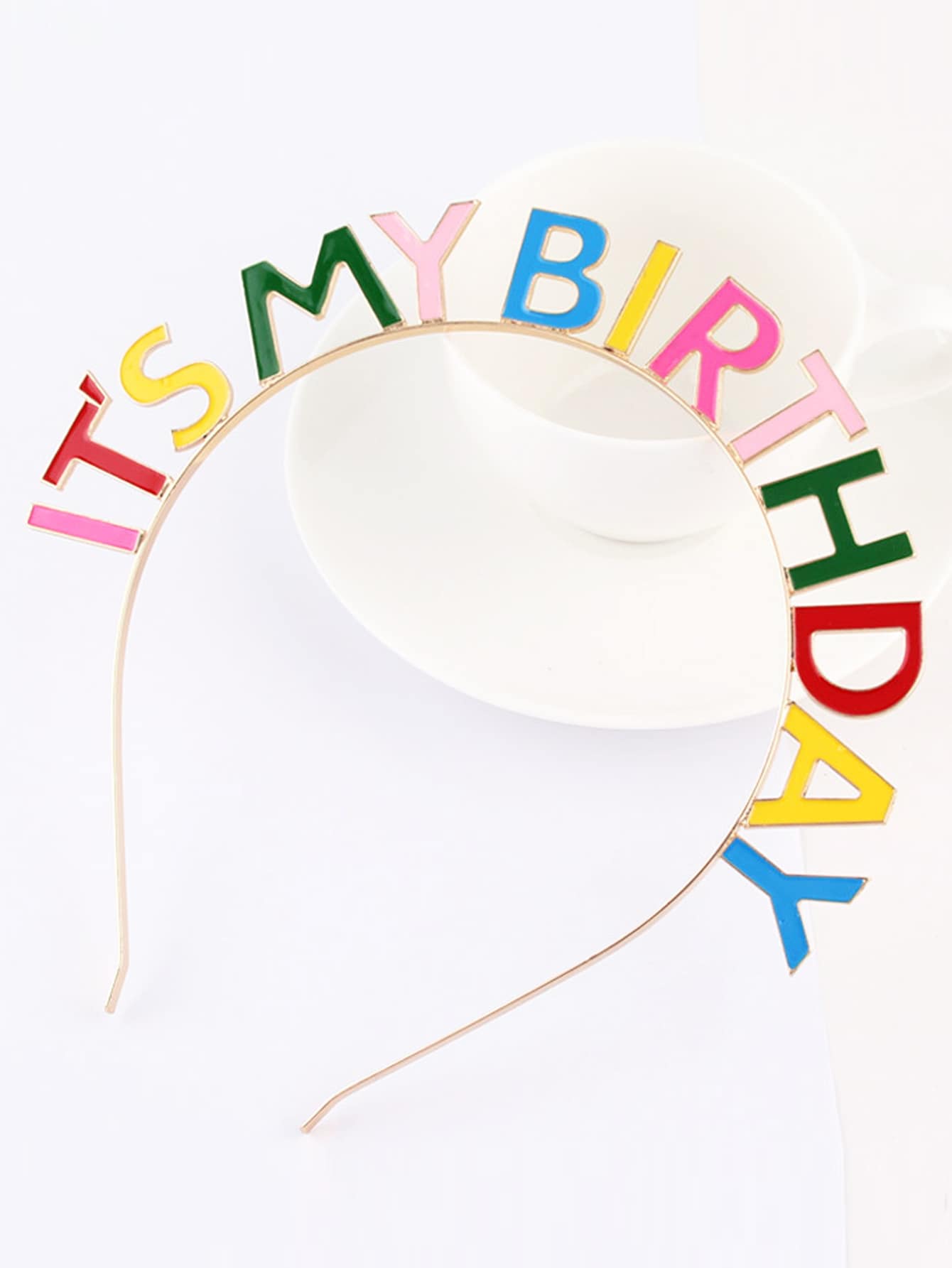 Toddler Girls Birthday Letter Decor Headband