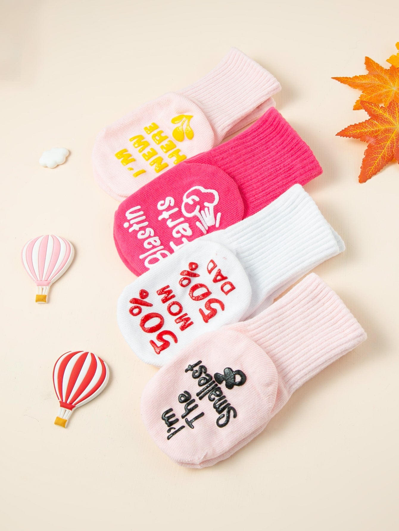 Baby Letter Graphic Socks