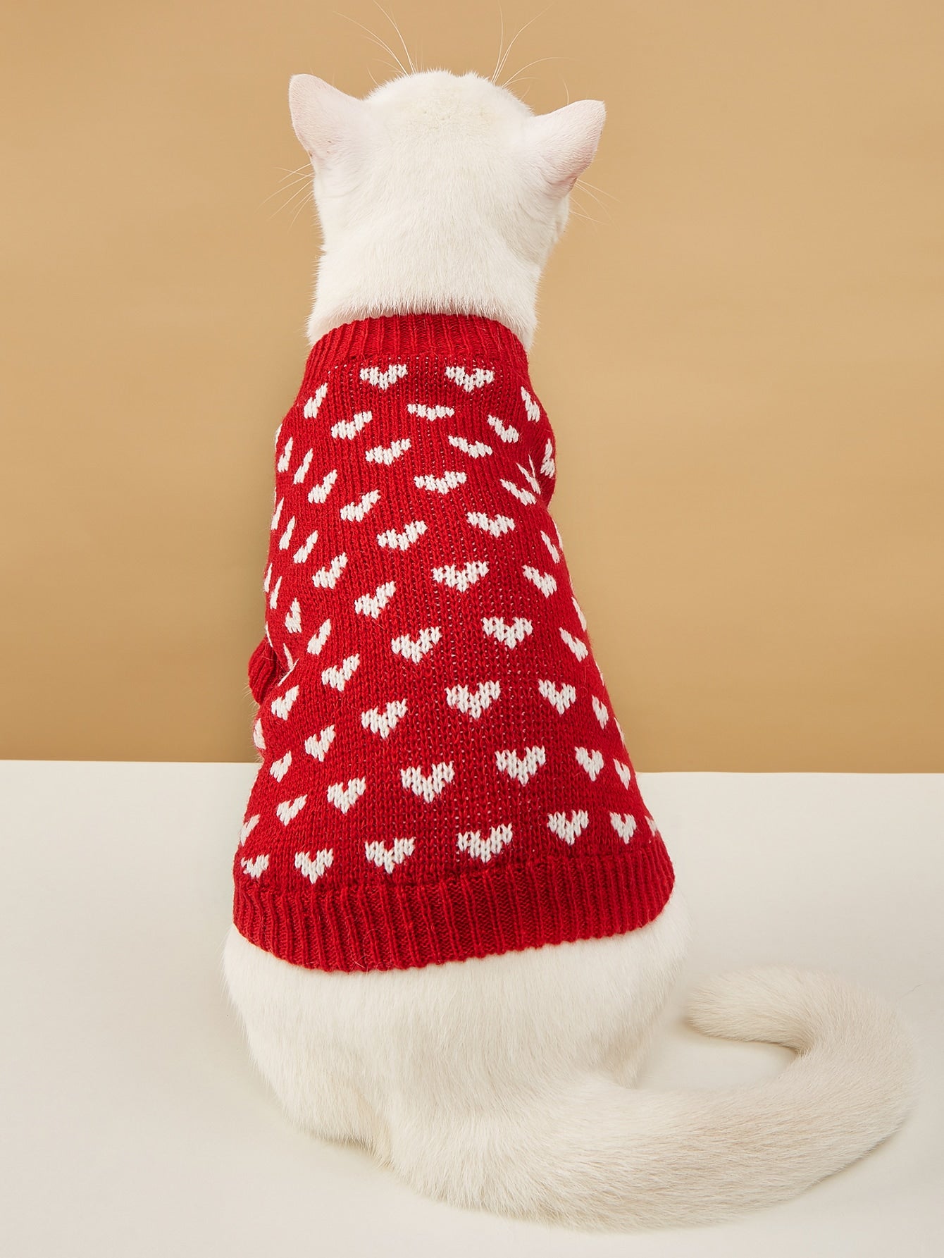 Heart Pattern Pet Sweater