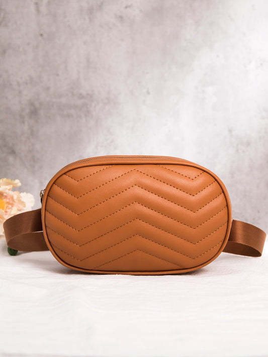 Chevron Embossed Belt Bag