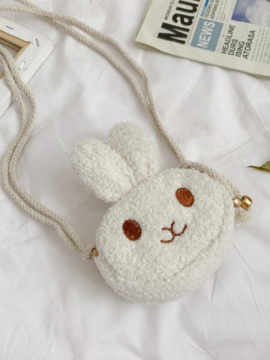 Girls Fuzzy Rabbit Design Novelty Bag