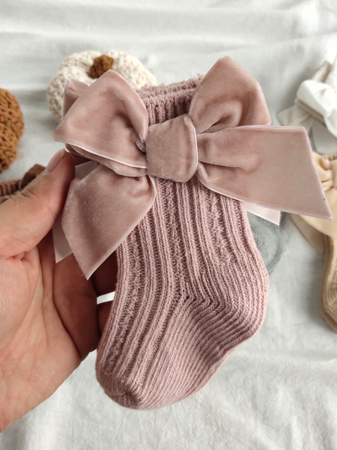 Toddler Girls Bow Decor Socks