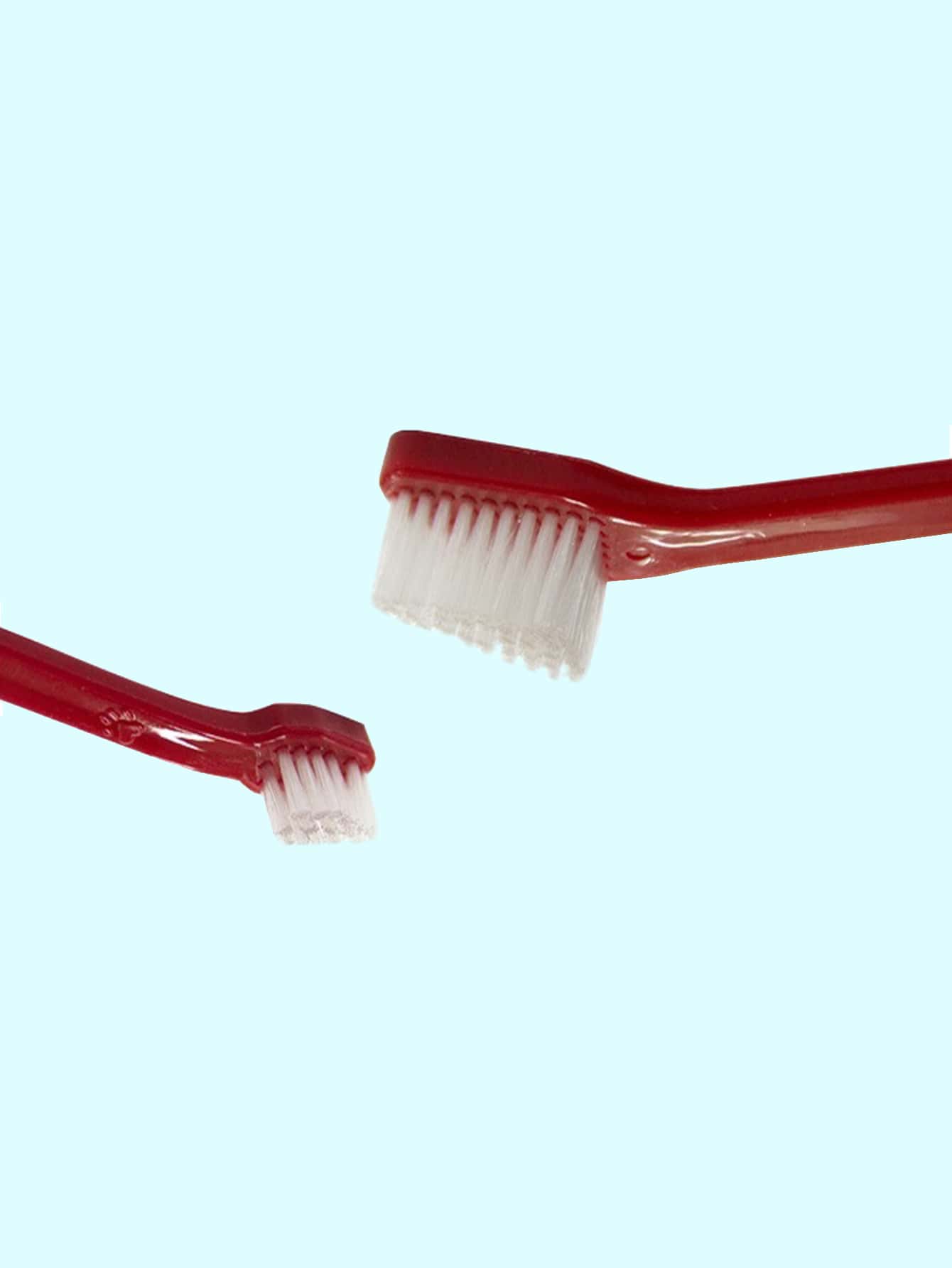 2pcs Double Head Random Color Pet Toothbrush