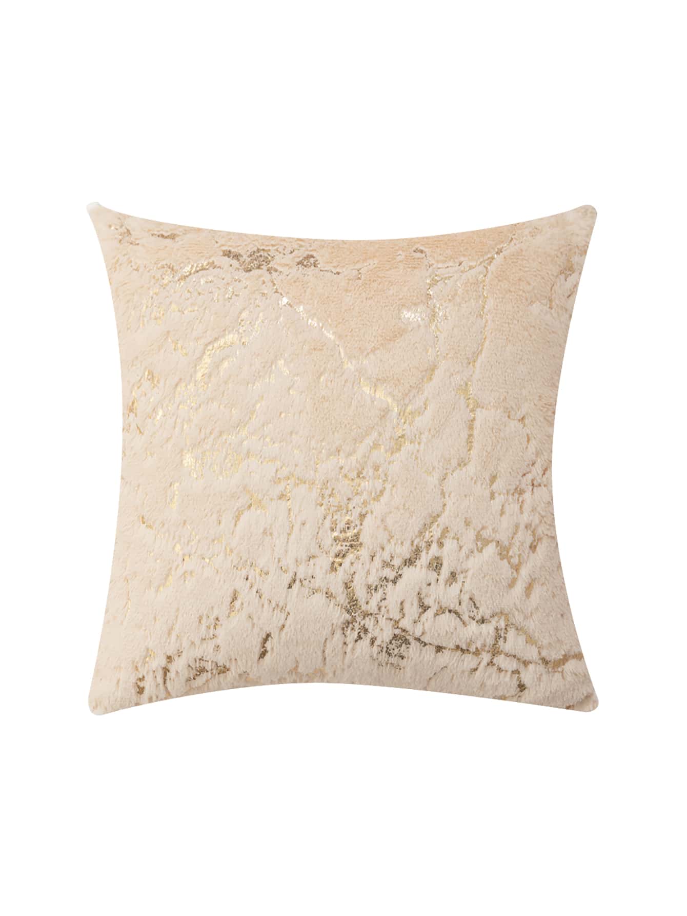 Metallic Pattern Plush Cushion Cover Without Filler