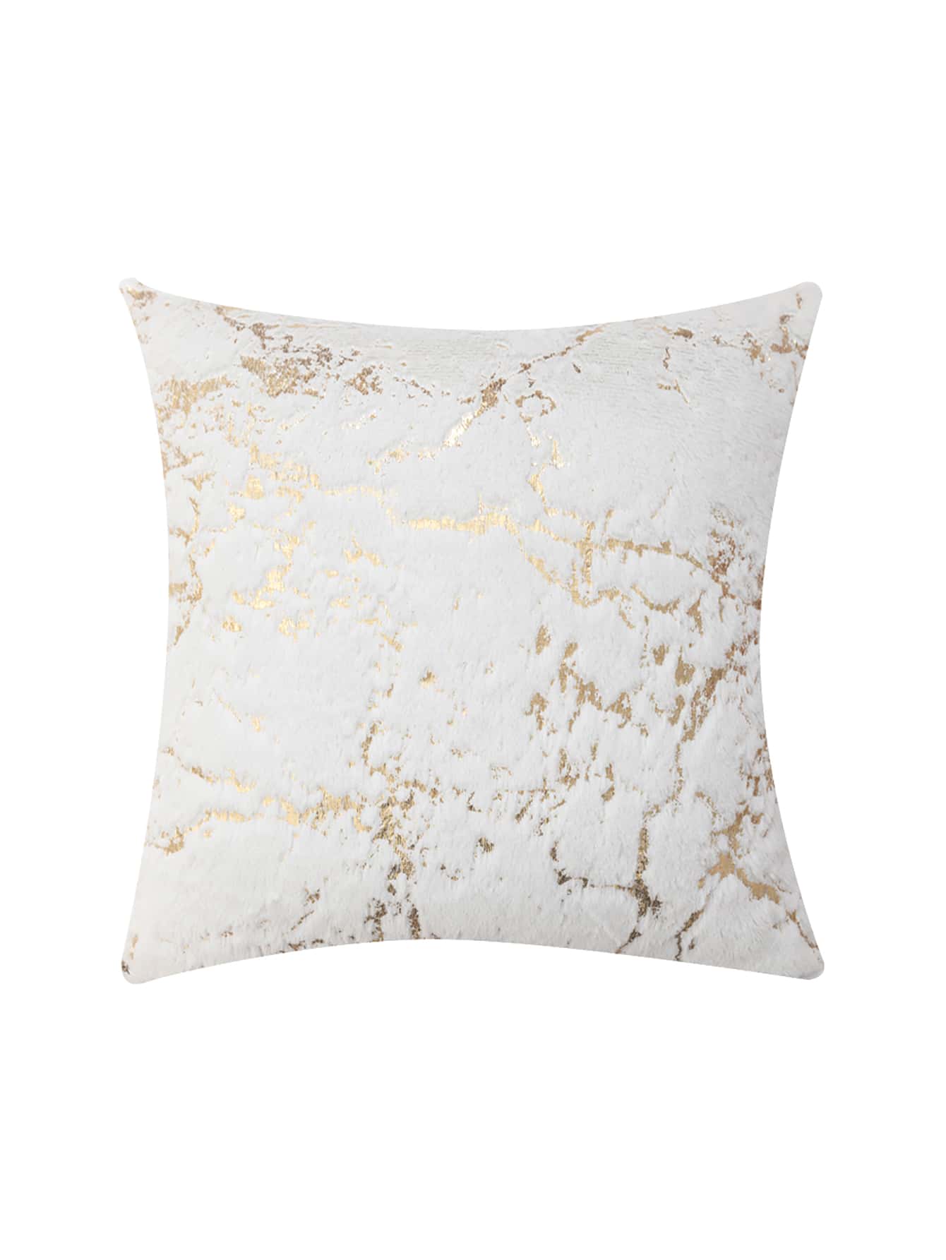 Metallic Pattern Plush Cushion Cover Without Filler