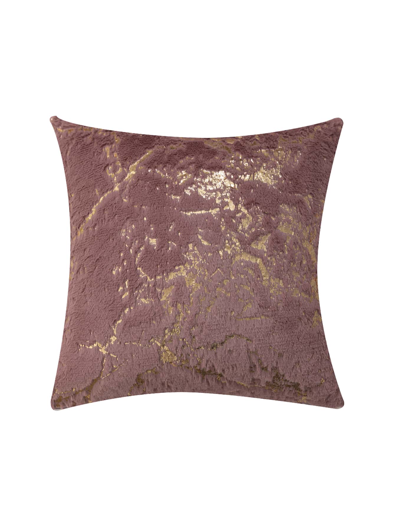 Metallic Pattern Plush Cushion Cover Without Filler