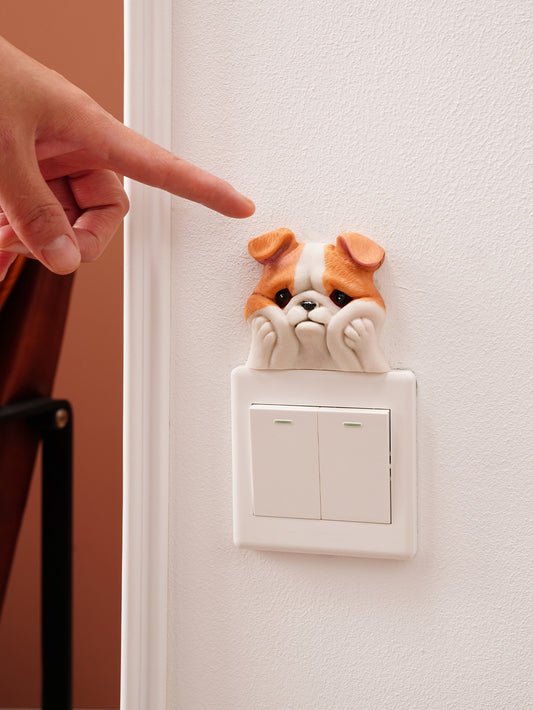 Dog Design Switch Outlet Wall Sticker