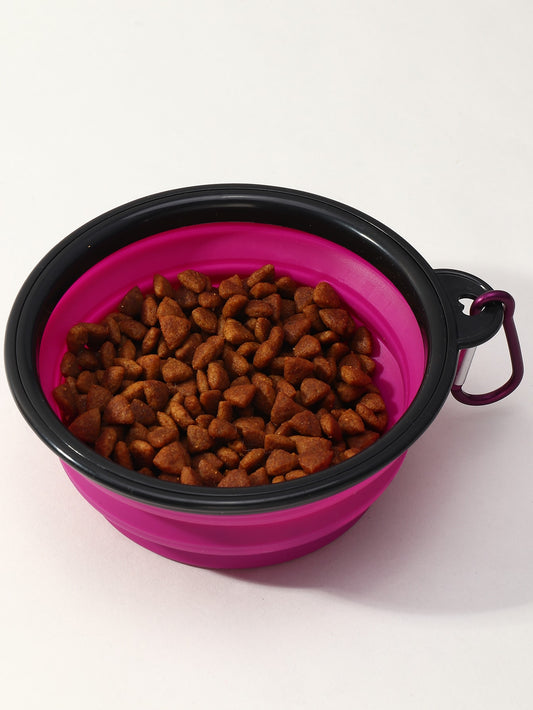 1pc Silicone Foldable Pet Travel Bowl