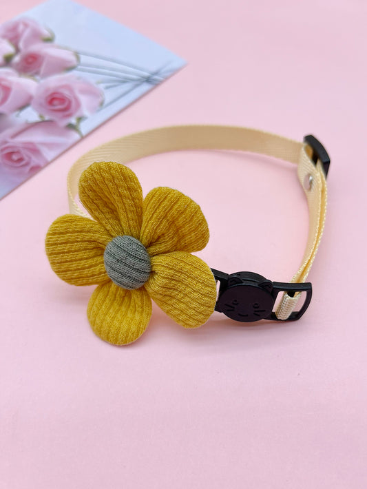 Flower Decor Pet Necklace