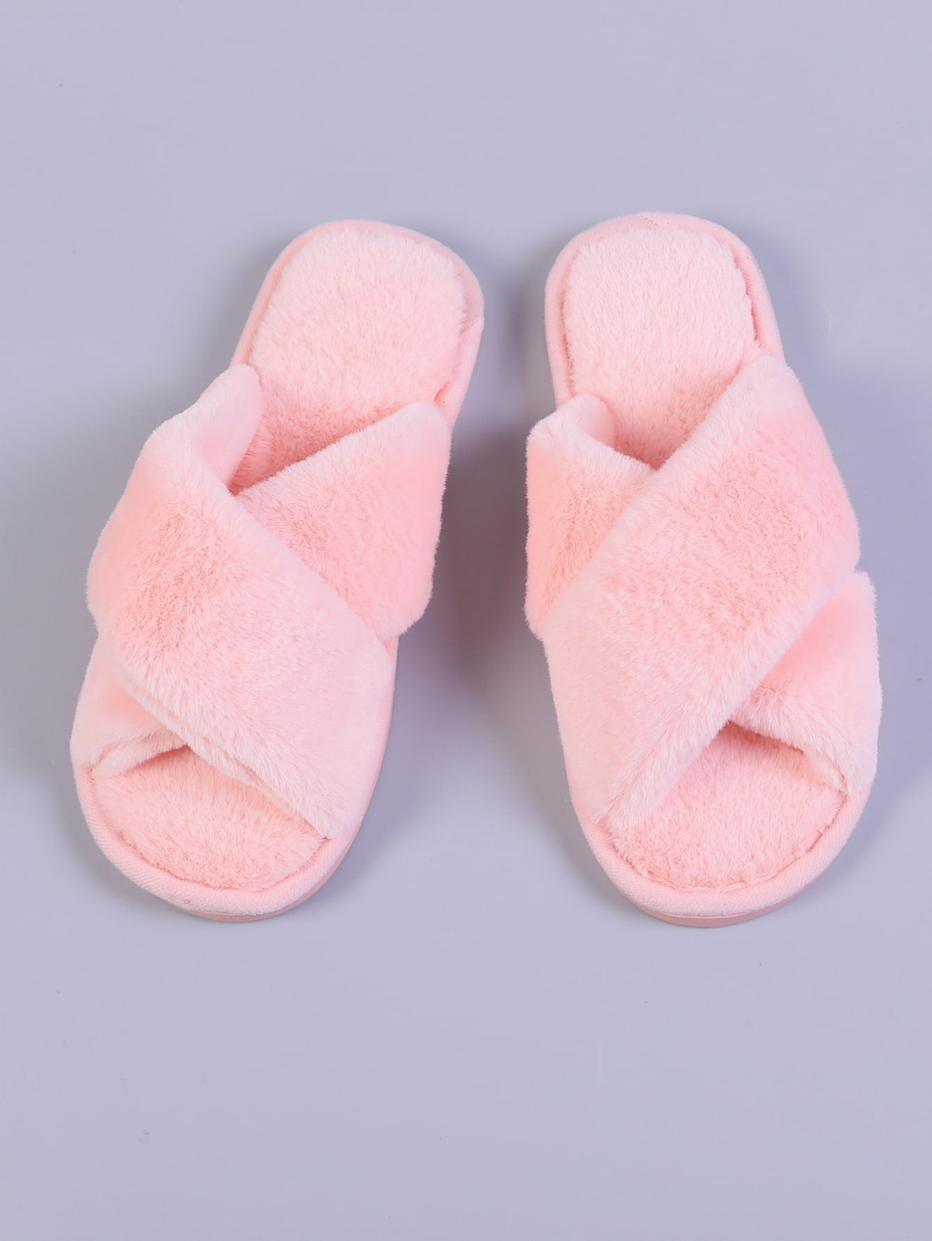 Fuzzy Criss Cross Bedroom Slippers