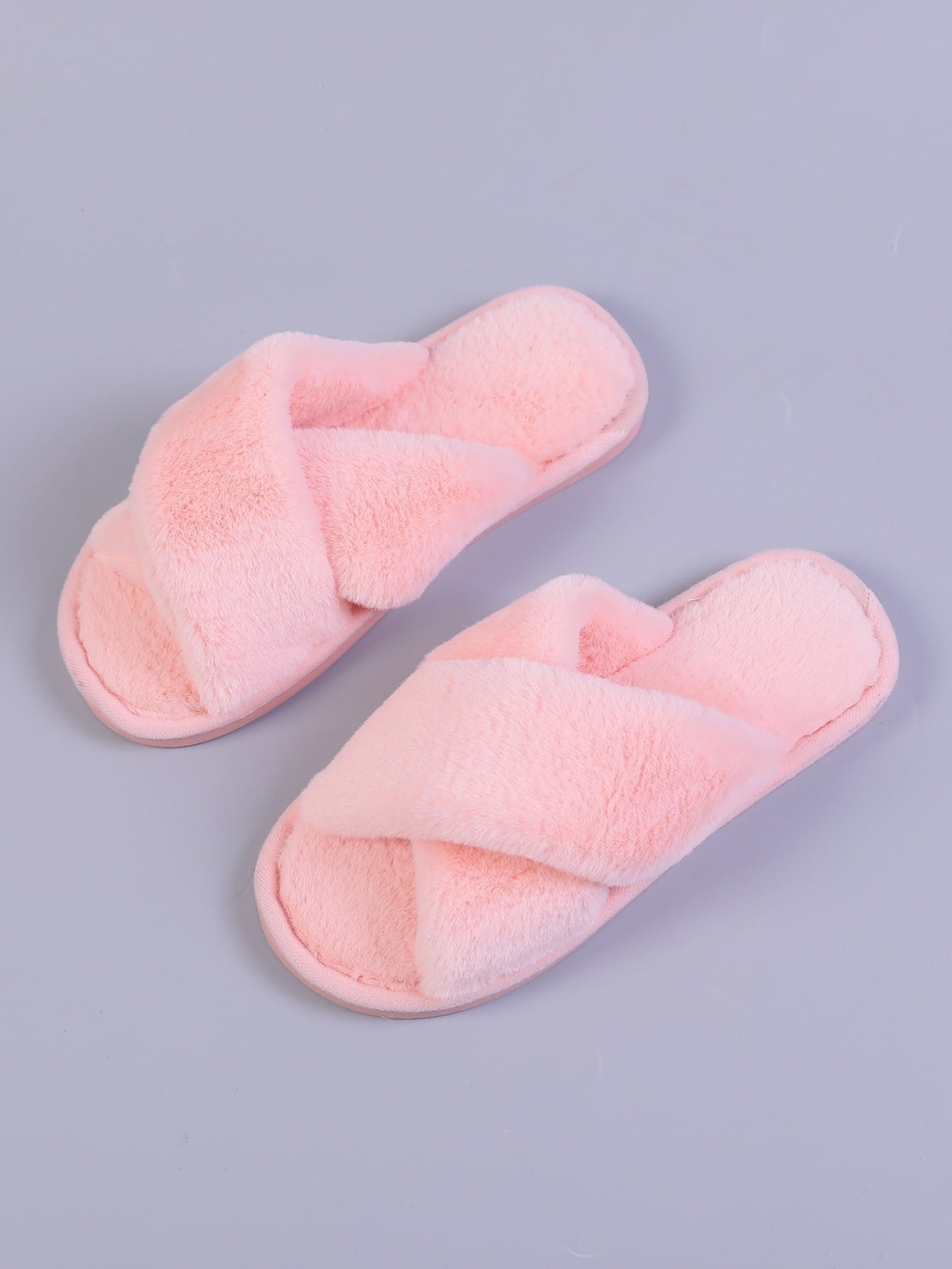 Fuzzy Criss Cross Bedroom Slippers