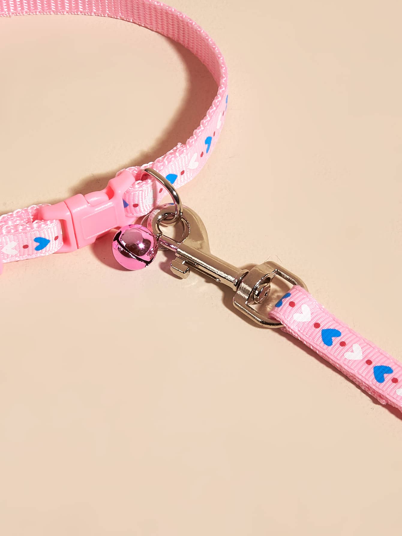 1set Heart Pattern Pet Collar Leash