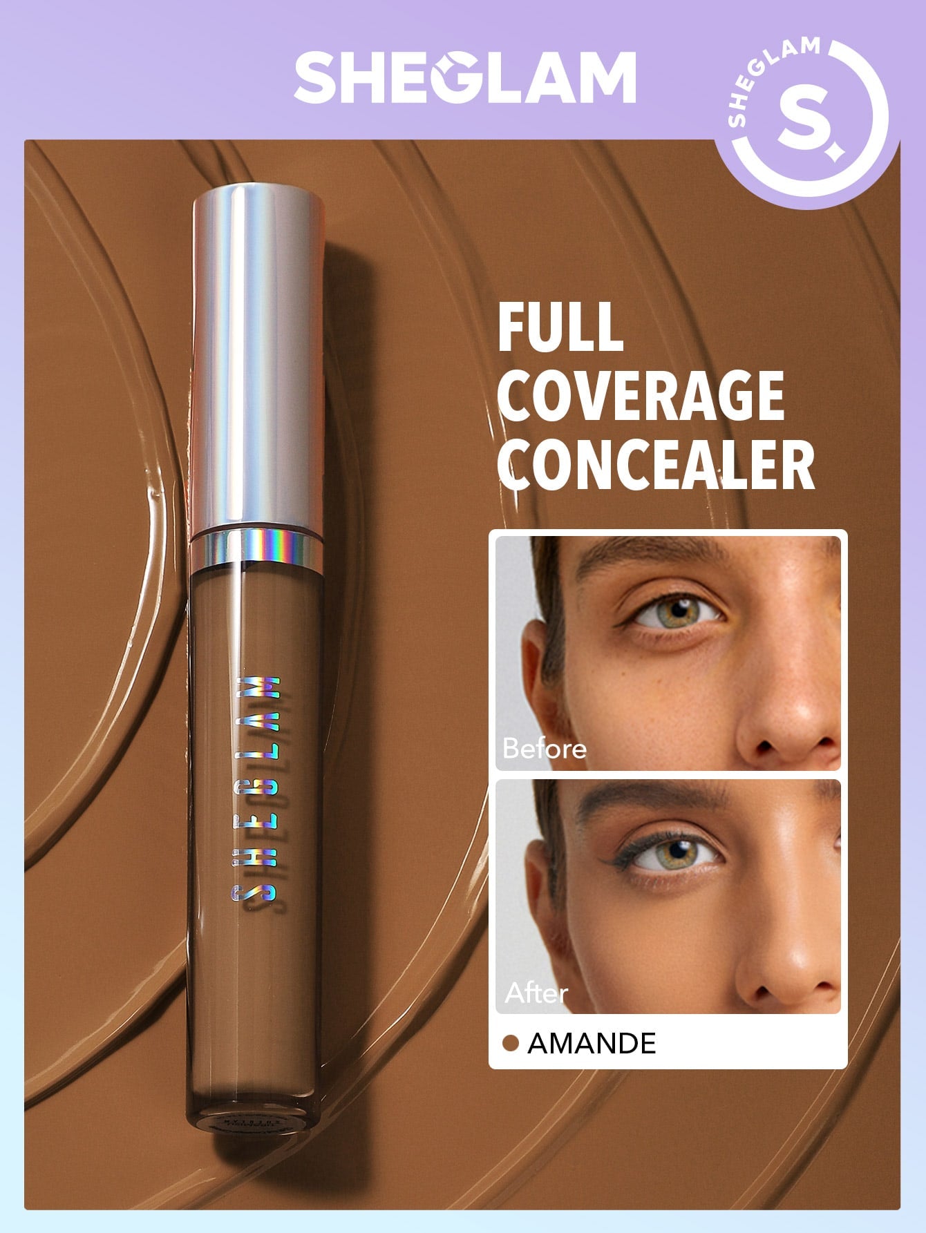 SHEGLAM 12 Hr Full Coverage Concealer Vanilla