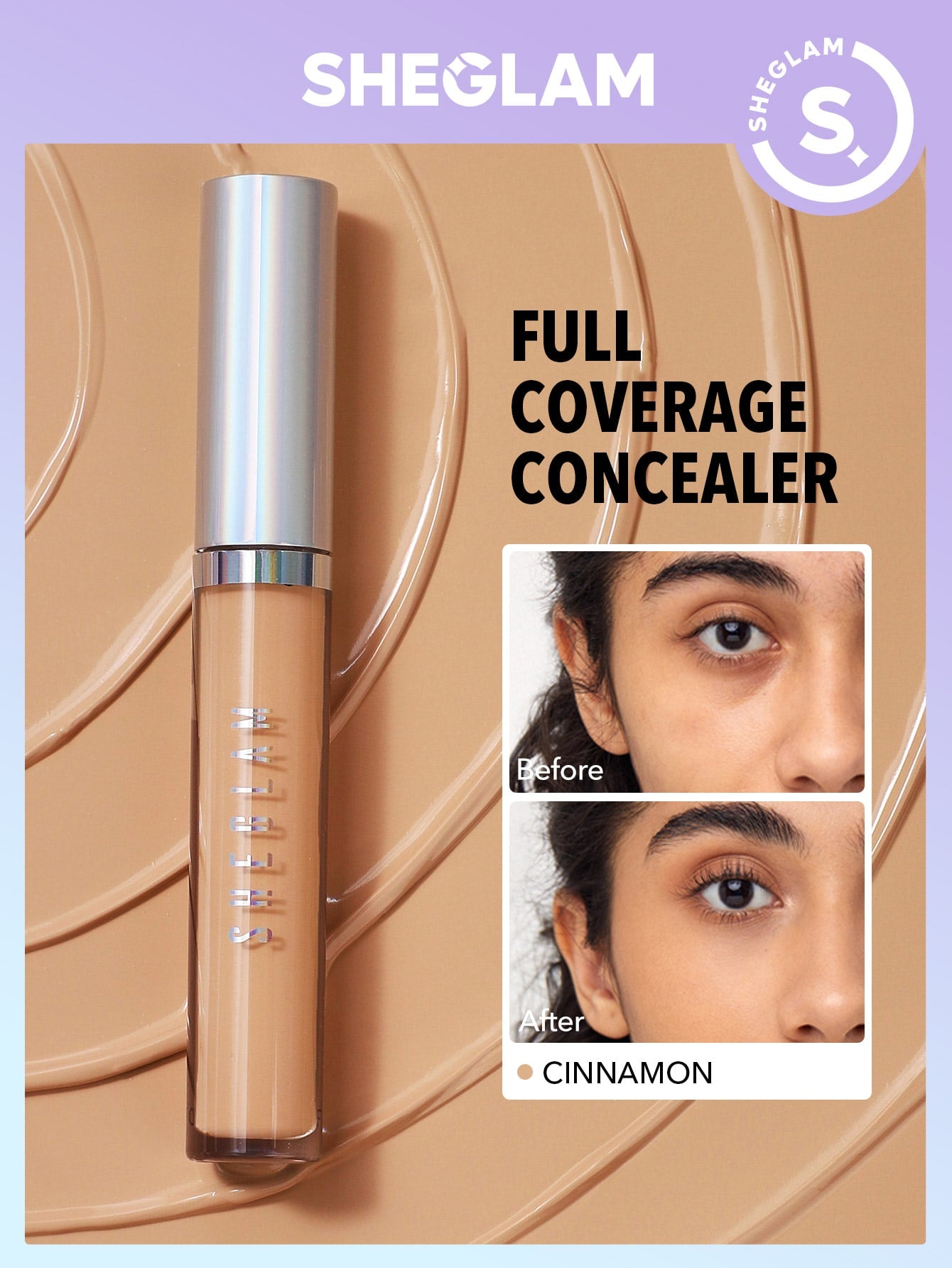 SHEGLAM 12 Hr Full Coverage Concealer Vanilla