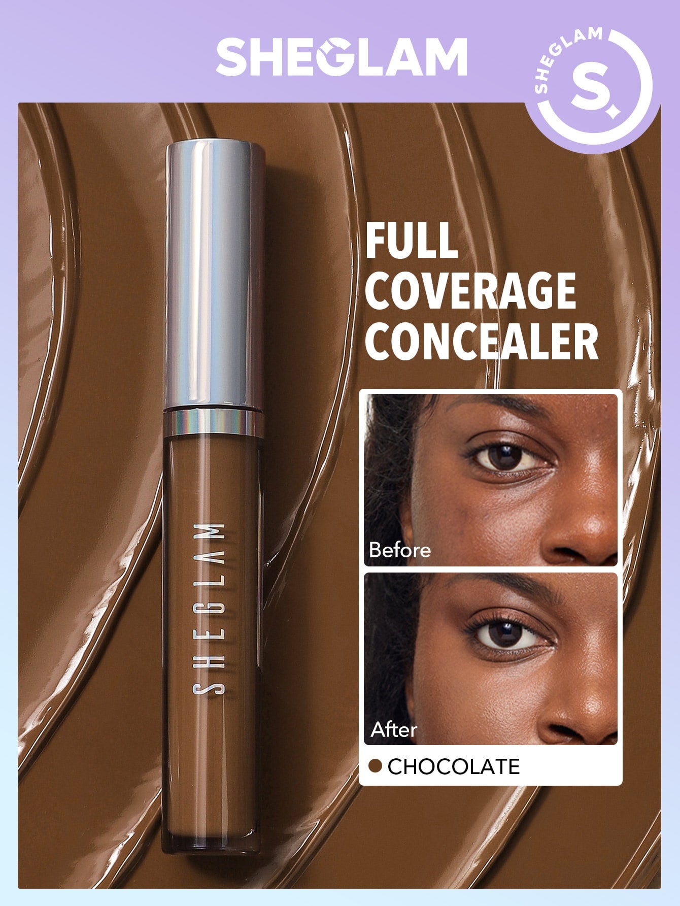 SHEGLAM 12 Hr Full Coverage Concealer Vanilla