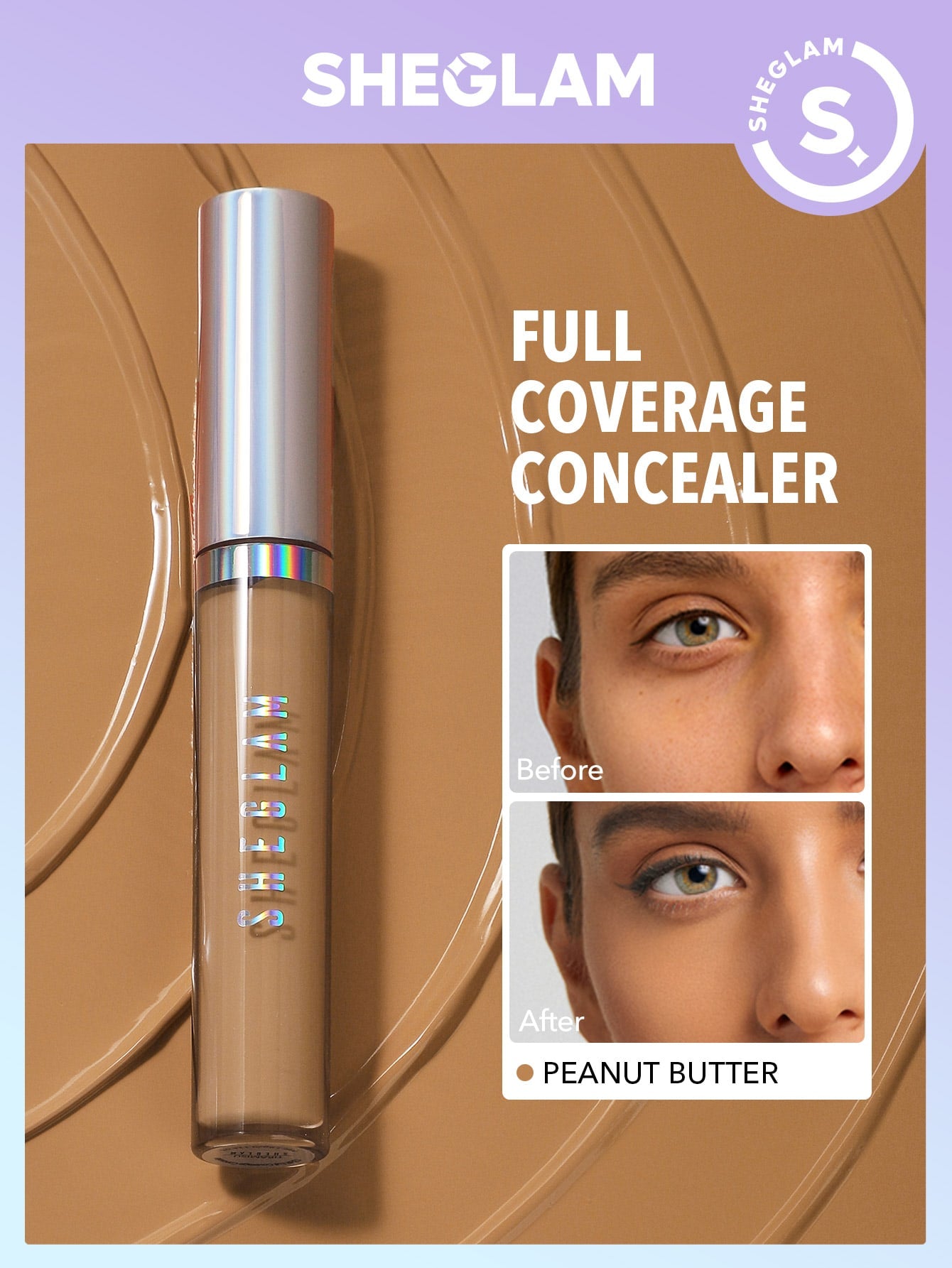 SHEGLAM 12 Hr Full Coverage Concealer Vanilla