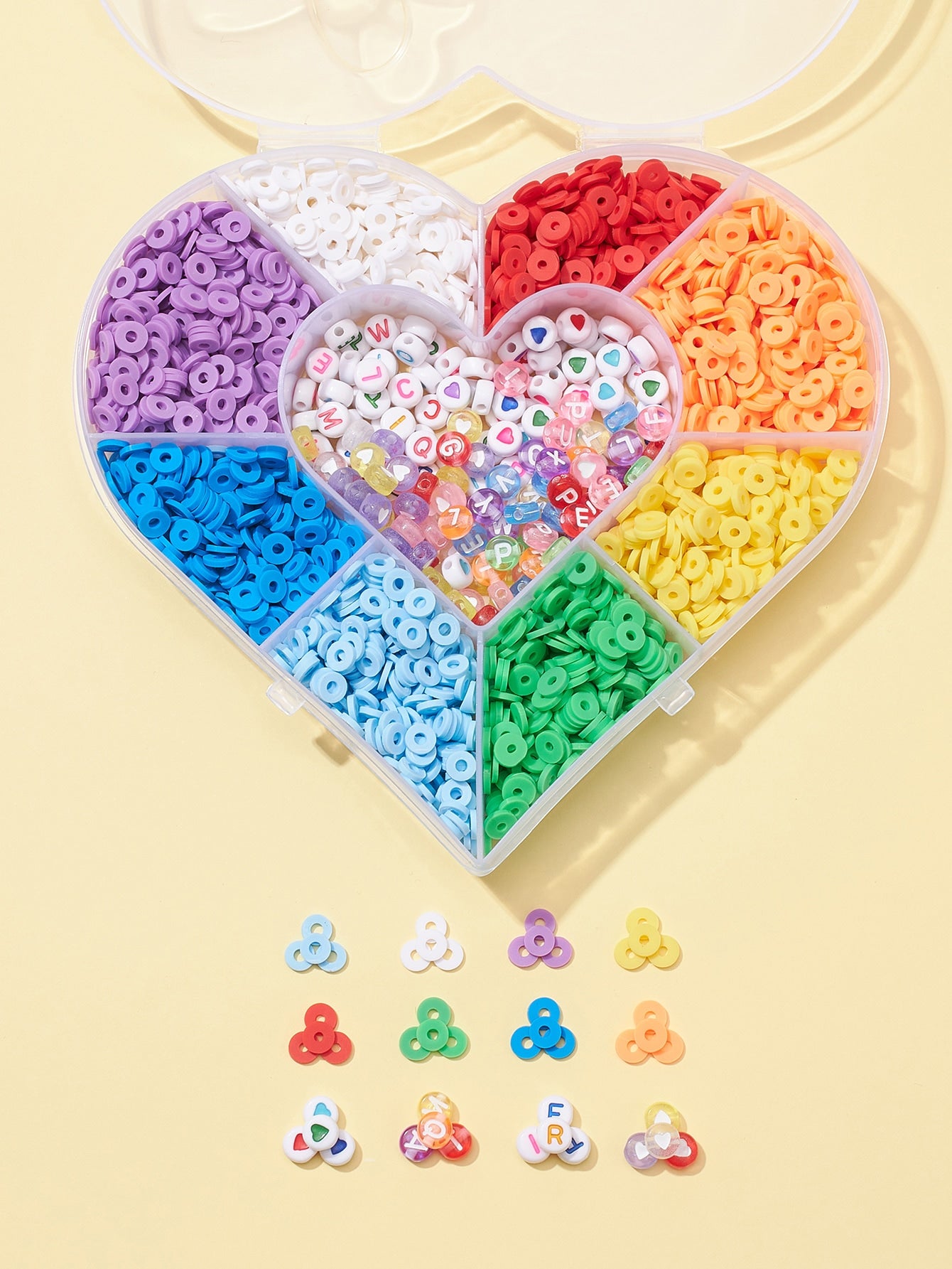 1box Heart Letter Detail DIY Bead